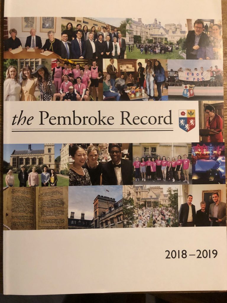 Pembroke collegeの会報誌とDonation